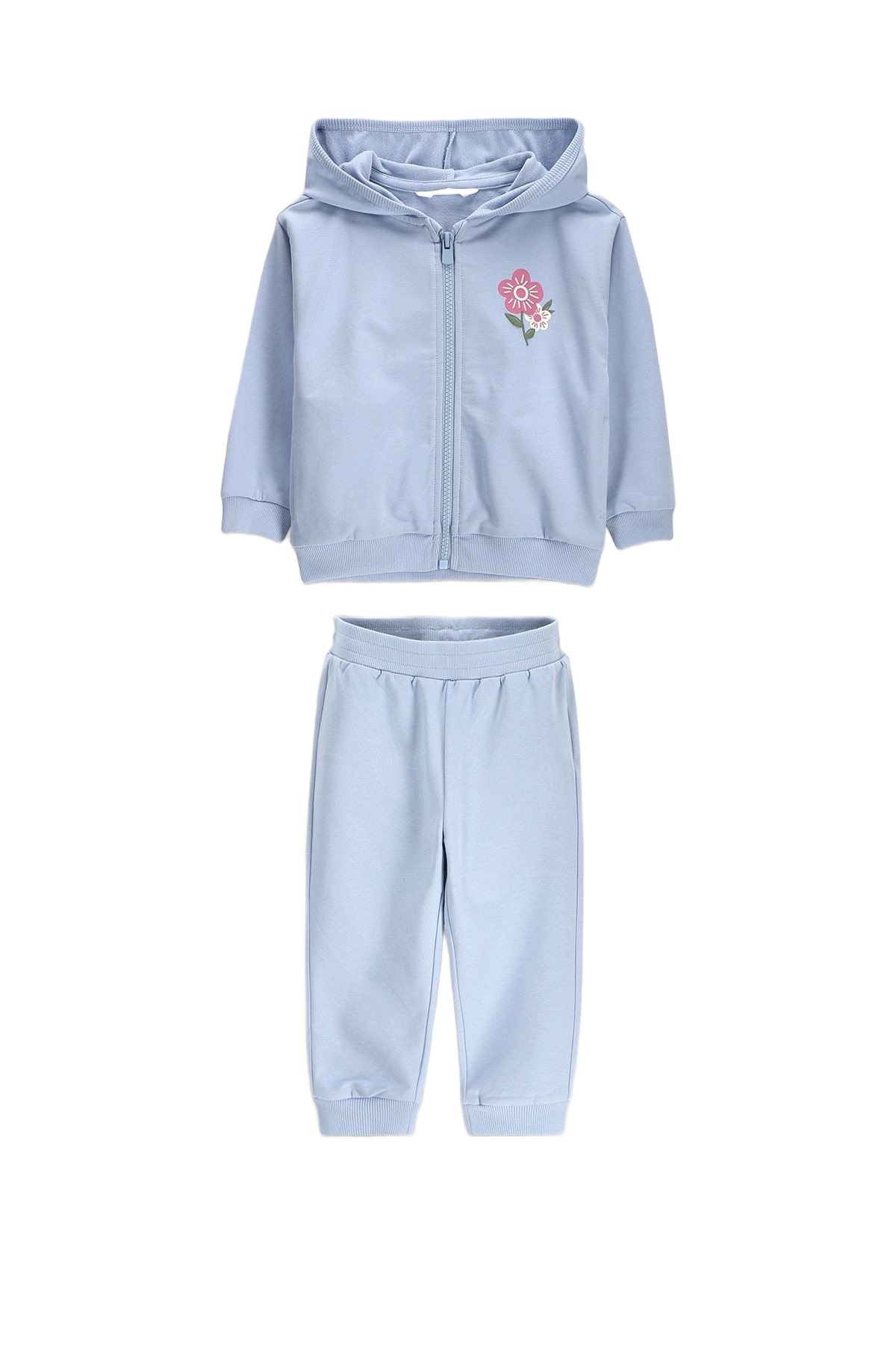 Komplet Niemowlęcy Bluza Rozpinana Spodnie Błękitny 086 Coccodrillo ZC6