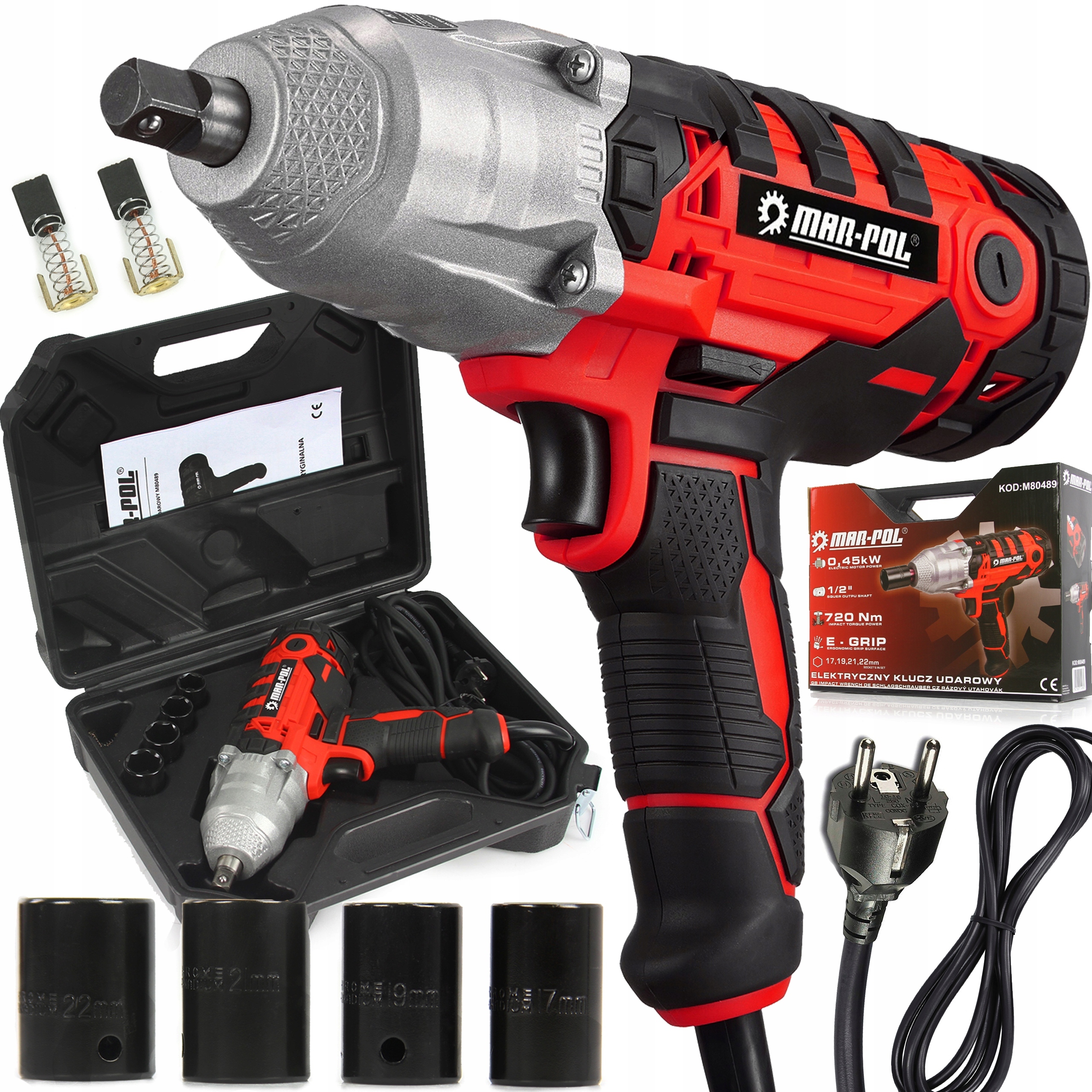 KLUCZ ELEKTRYCZNY UDAROWY duży 1/2 NASADKI DO KÓŁ Kod producenta M80489