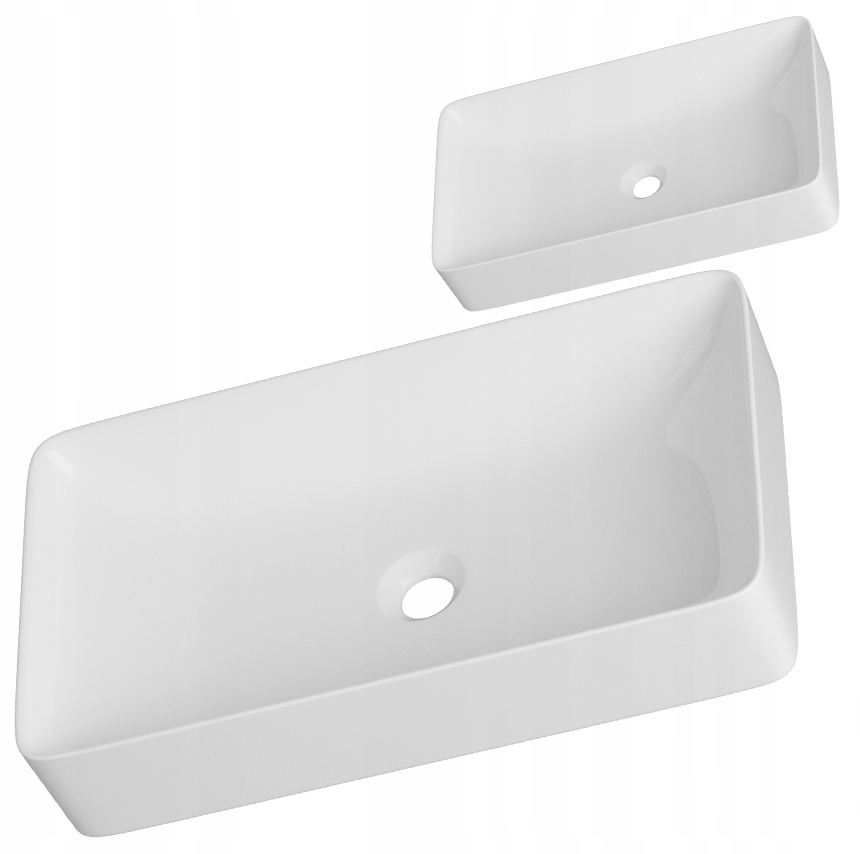 Biela Umývadlová Doska Lumi Obdĺžniková Keramická Kúpeľňová Na Dosku