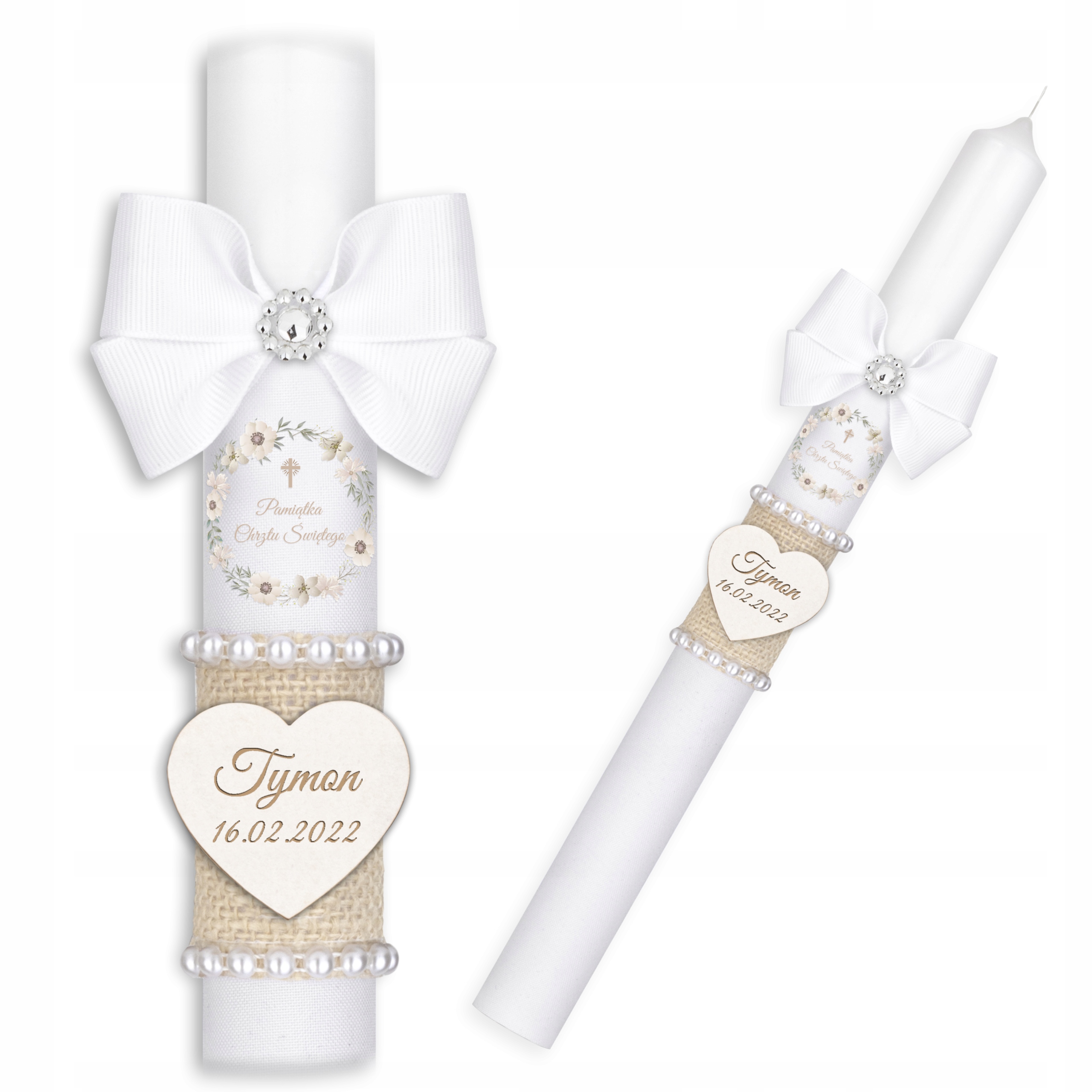 ŚWIECA DO CHRZTU Z IMIENIEM PUDEŁKO DREWNIANE GRAWER + ŚWIECA CHRZEST Rodzaj świeca