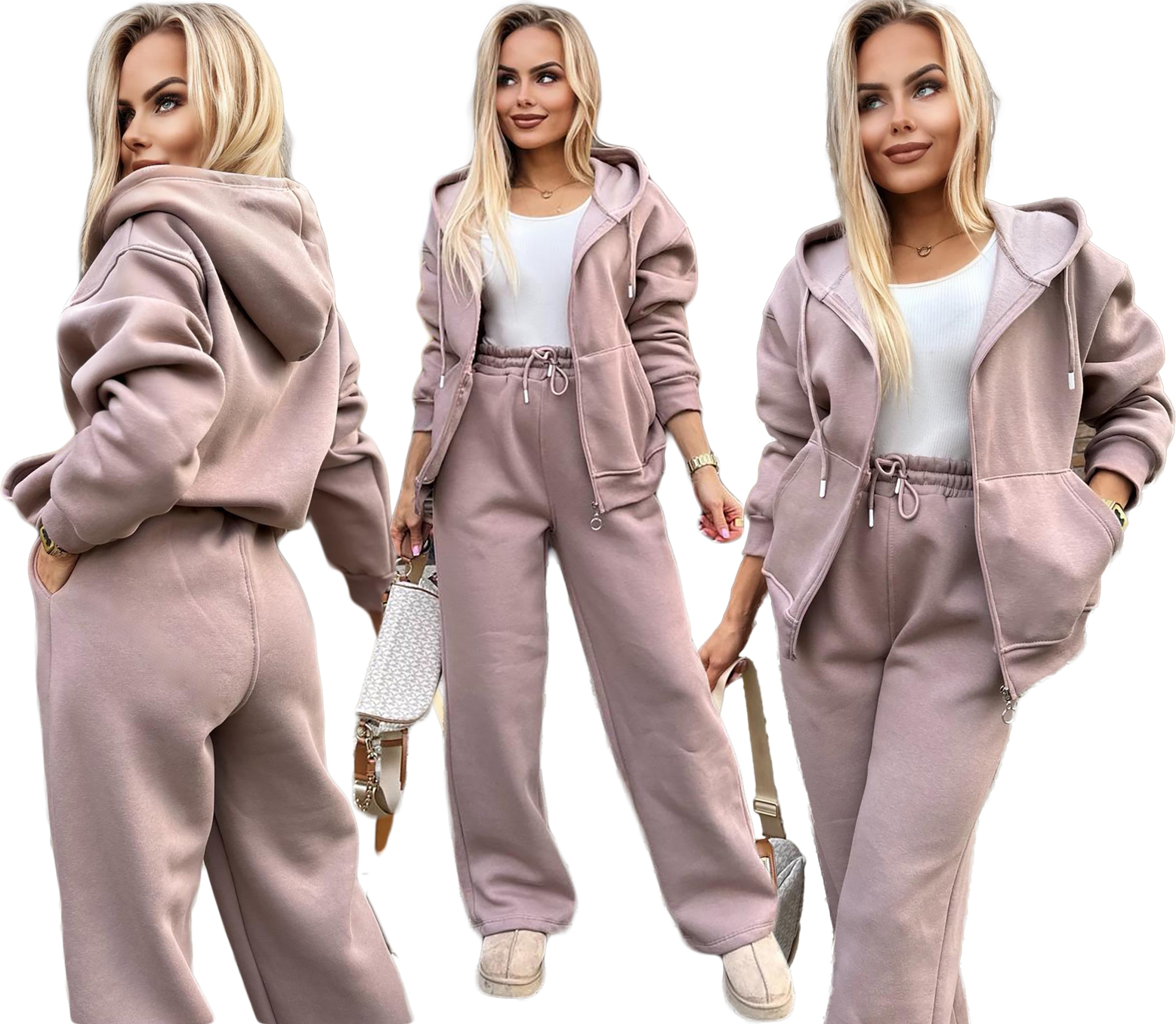 Bavlněná dámská tepláková souprava Teplákovka a rozepínací mikina XL Arletta