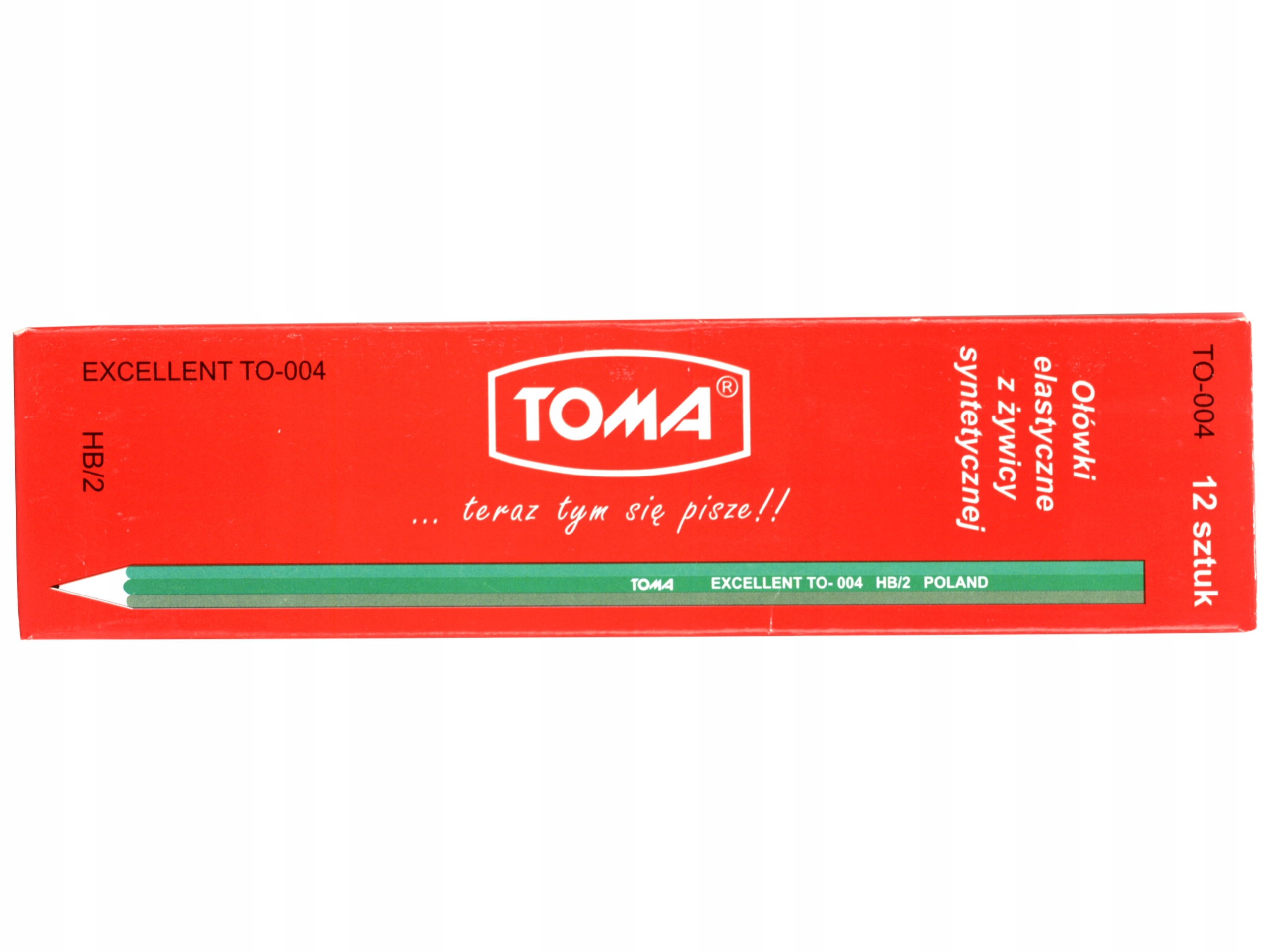 Ołówek elastyczny Excellent TOMA HB TO-004 12 szt Gumka bez gumki