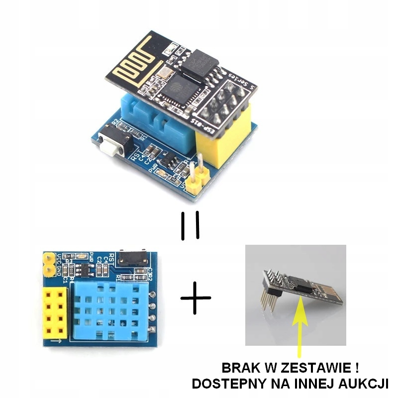 ESP-01S -DHT11 CZUJNIK TEMP. I WILGOTN. do ESP8266 Kod producenta 0000