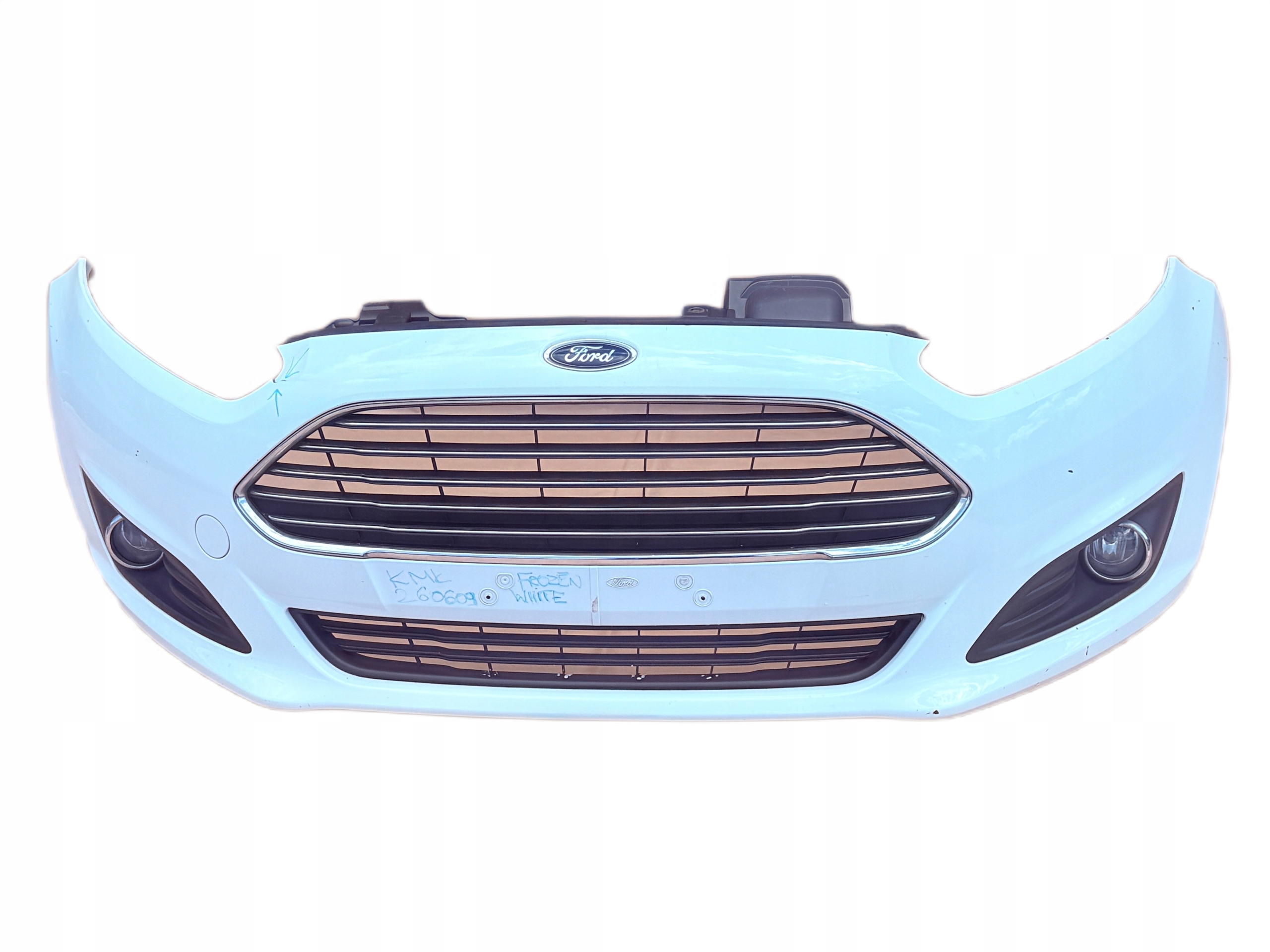 FORD FIESTA MK7 LIFT 2012-2017 bumper front FROZEN WHITE original