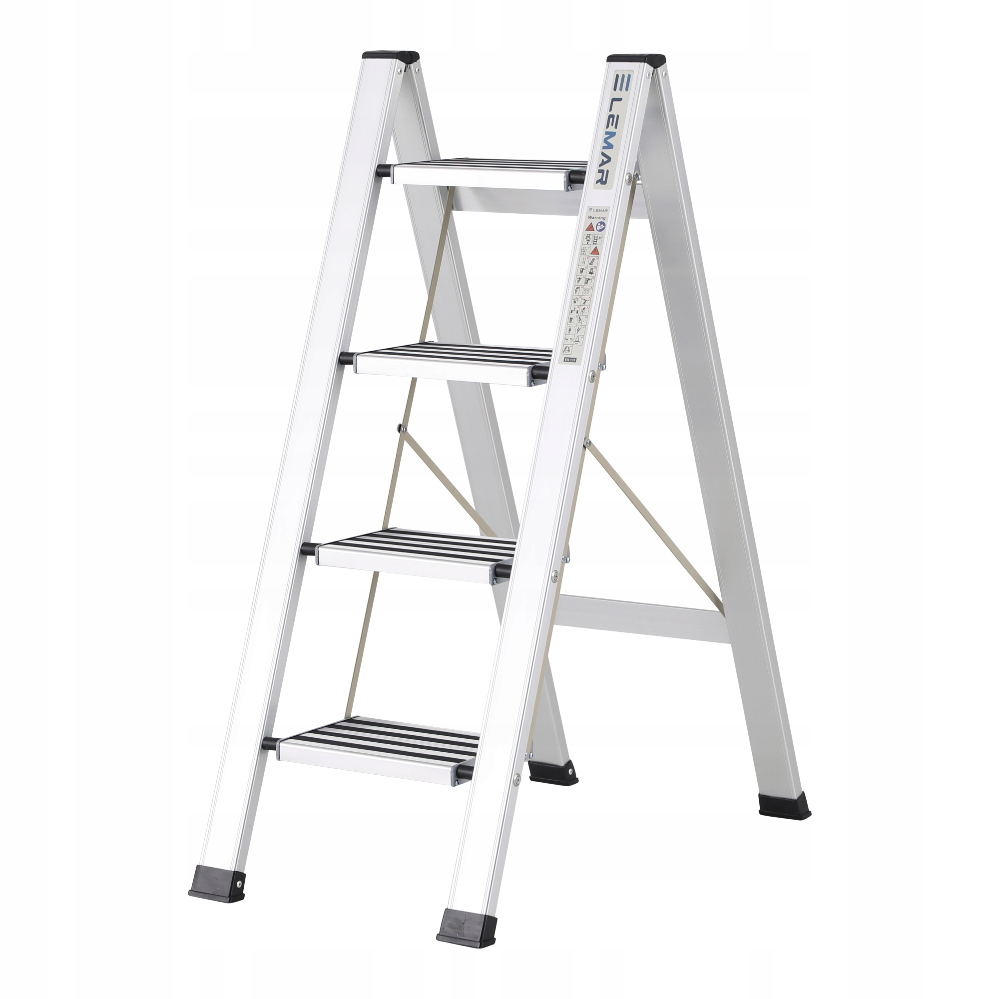 Žebřík 4-stupňový hliníkový skládací Slim Space-X Lemar 040204