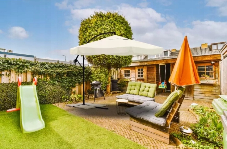 DUŻY PARASOL OGRODOWY SKŁADANY BEŻOWY 350cm POKROWIEC XXL Model DUŻY PARASOL OGRODOWY SKŁADANY