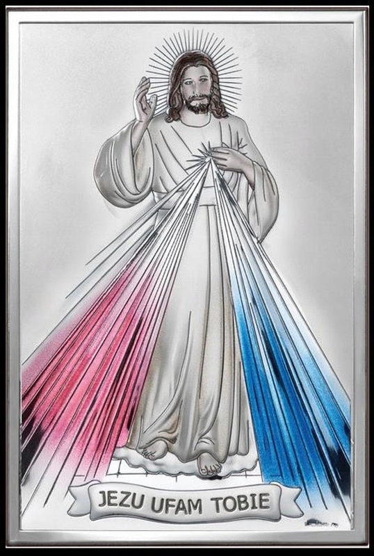Strieborný obraz Ježišu, dôverujem ti, Obraz Darček Výročie Svadba Gravírovanie zdarma