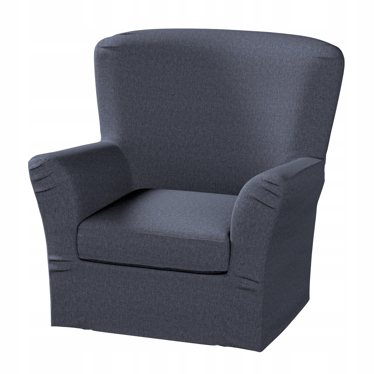 Dekoria Potah na křeslo Tomelilla vysoký s záložkami Ikea modrý