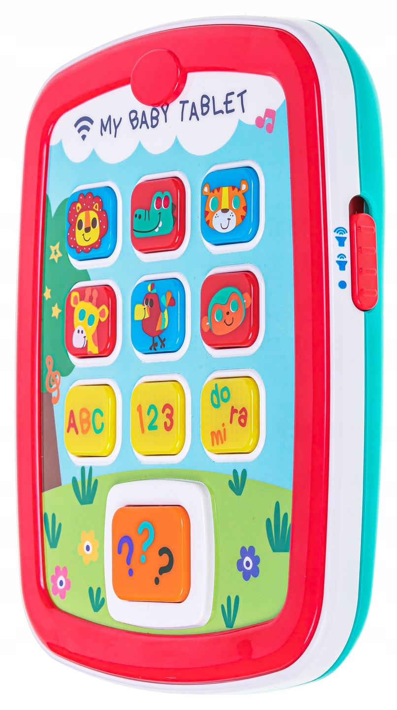 TABLET SMARTFON TELEFON INTERAKTYWNY EDUKACYJNY 17 cm x 14 cm Baterie 2xAAA