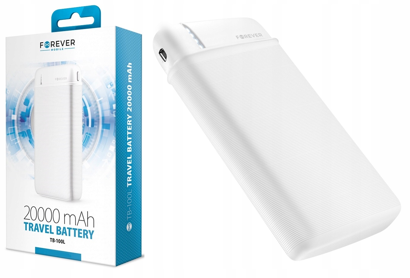 

Szybki Mocny PowerBank 20000mAh Usb C 10W Kabel