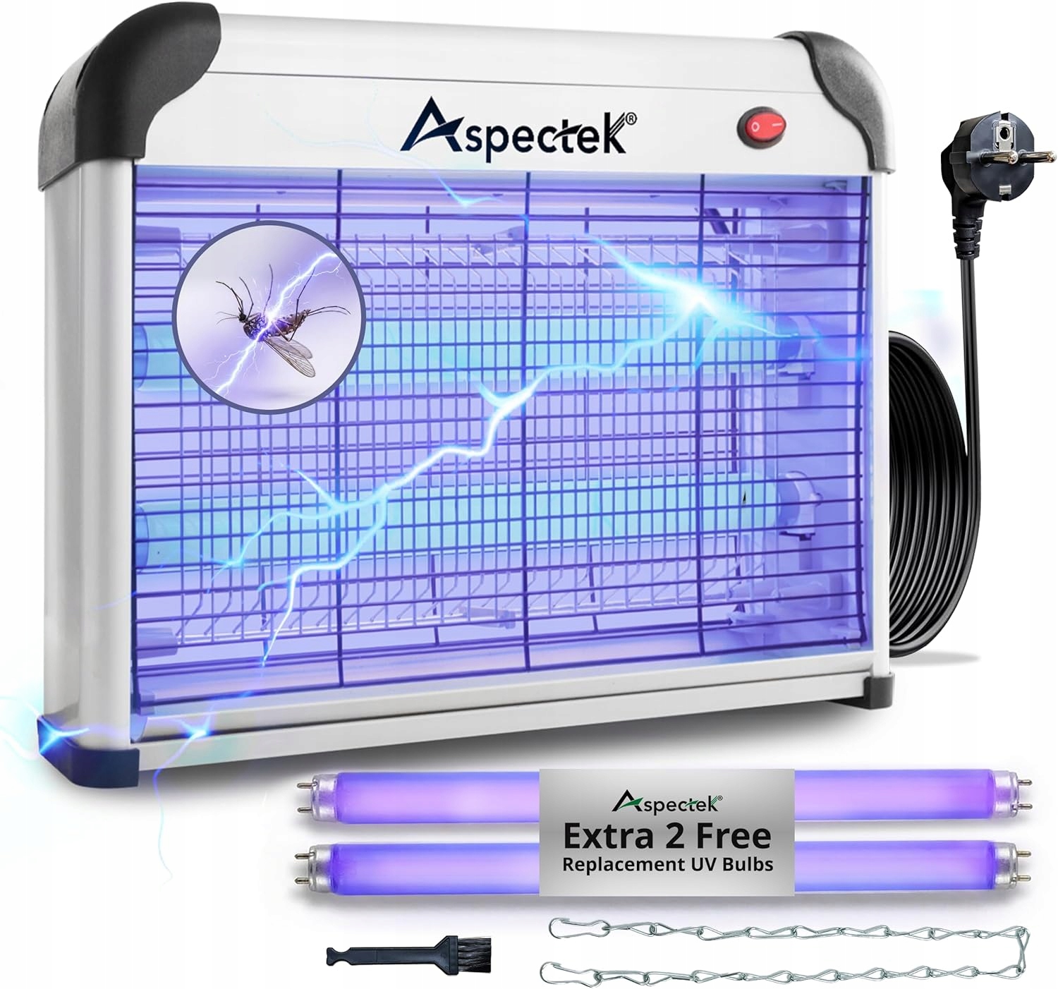 Aspectek 20W Insekticídna Lampa Proti Komárom Muchy Uv 2800V