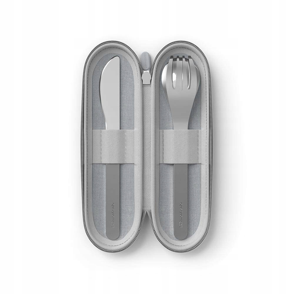 Sztućce zestaw Monbento Slim Nest Trio podróżnych w etui Grey