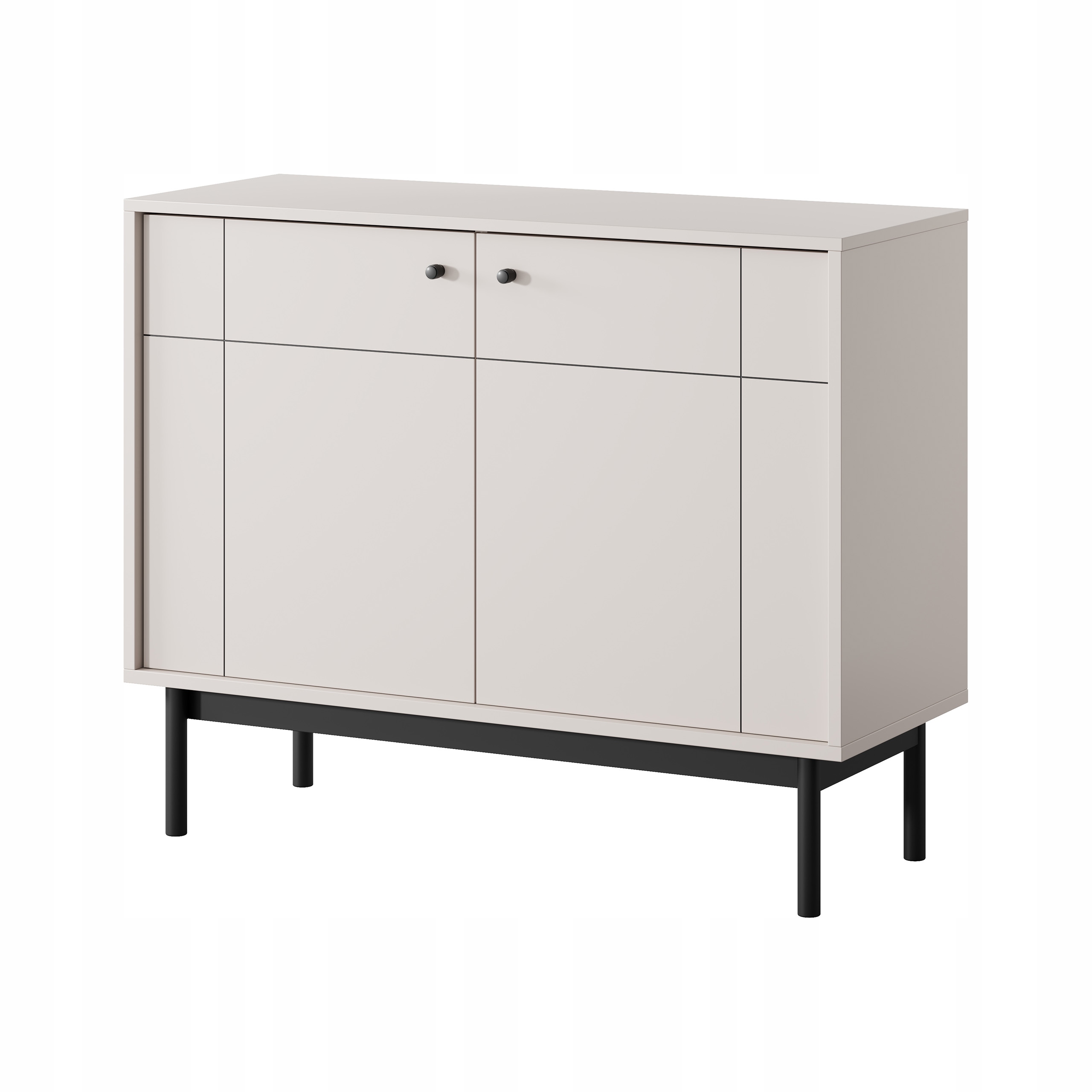 Komoda Giapponese 104 cm do obývacího pokoje Ložnice 2 Dvířka Kašmír Módní Stylová