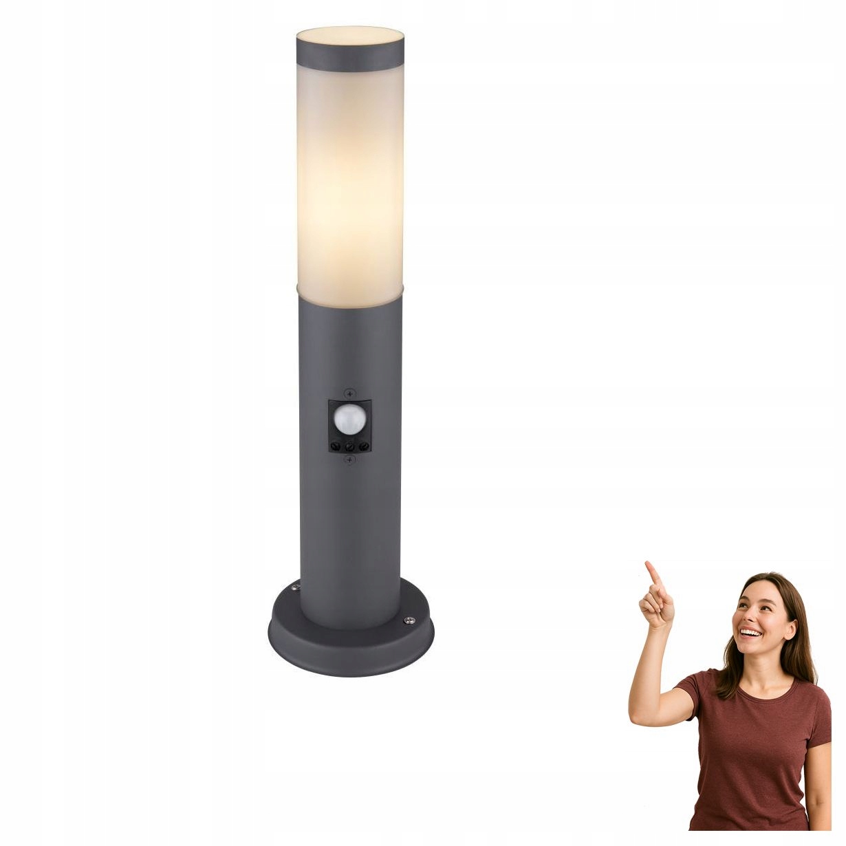 Venkovní sloupková lampa s pohybovým senzorem Boston 3158AS Globo