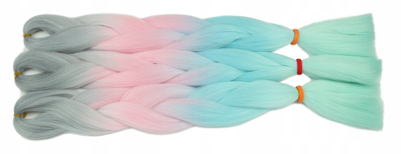 Włosy SYNTETYCZNE do warkoczyków KOLOROWE warkoczyki DOCZEPIANE WŁOSY ombre Typ włosów syntetyczne