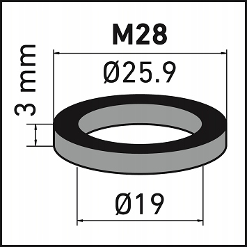 

Gumowa uszczelka do perlatora M28x1-2 szt