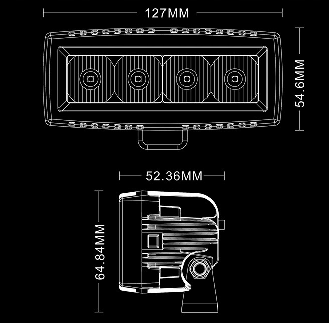 T12-40w - Мотоцикл светодиодные галогенные огни 40W