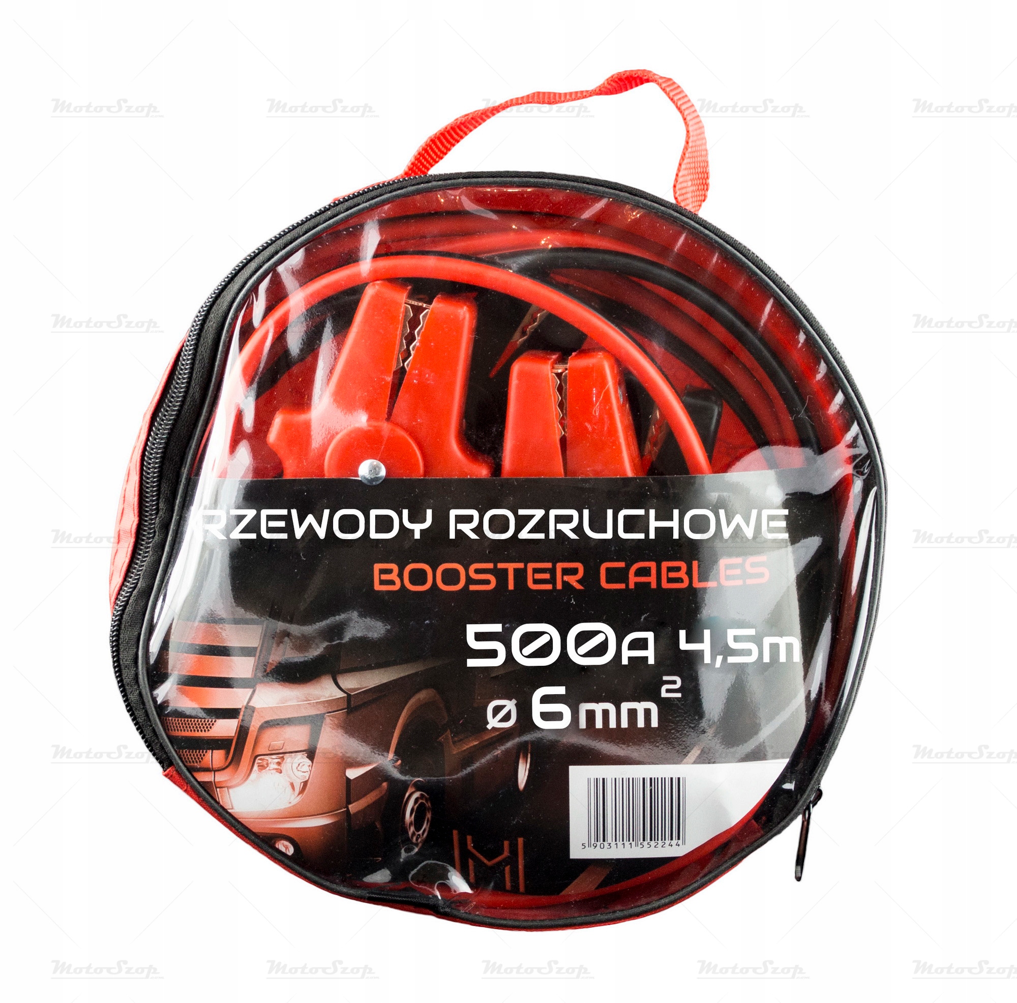 KABLE PRZEWODY ROZRUCHOWE AKUMULATOROWE 500A 4,5M