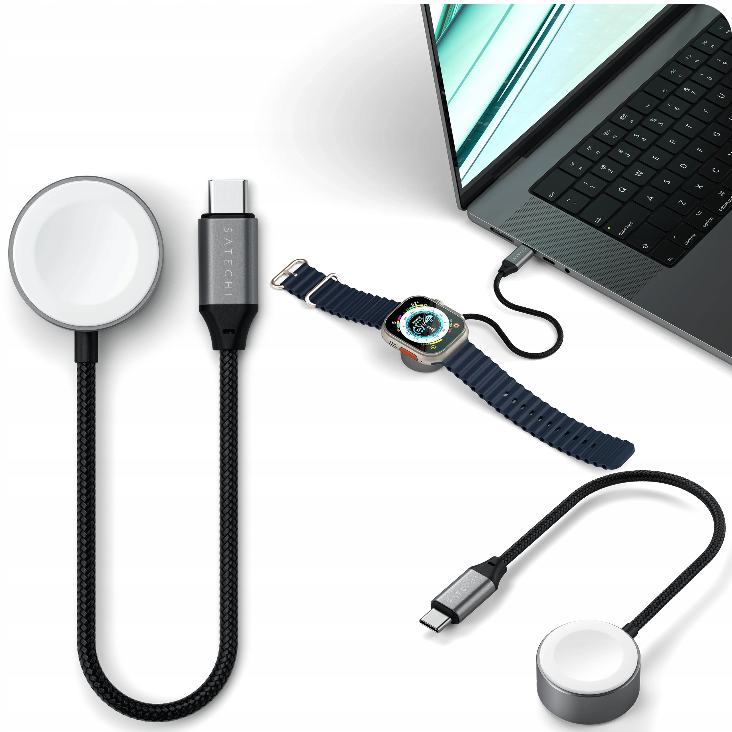 Satechi Kabel Ładujący Usb-c 5W 20cm do Apple Watch i AirPods Ładowarka