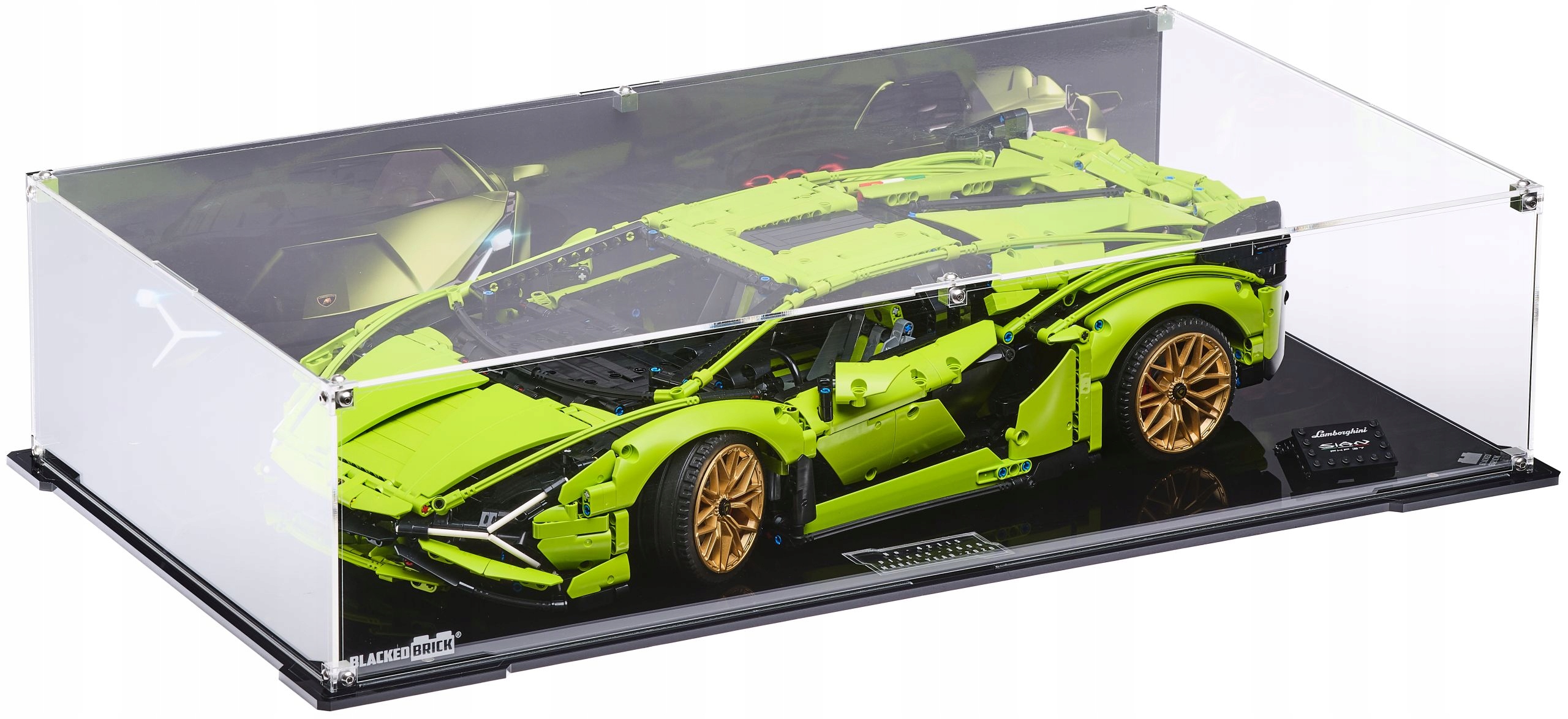 Vitrína pozadie 1 Blacked Brick pre Lego Technic 42115 Lamborghini Sian Fkp 37