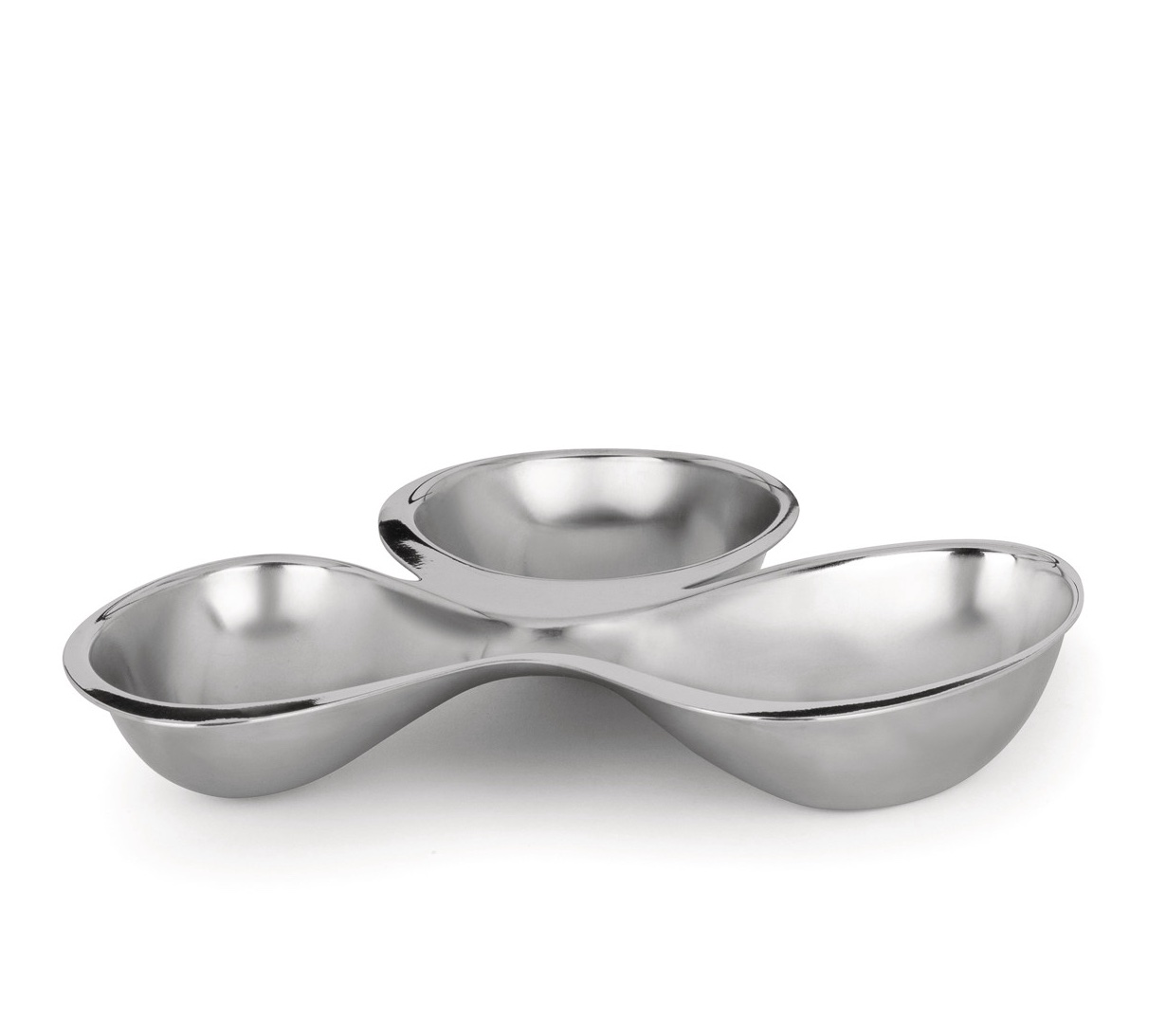 Alessi Babyboop Oceľová trojitá miska na občerstvenie strieborná