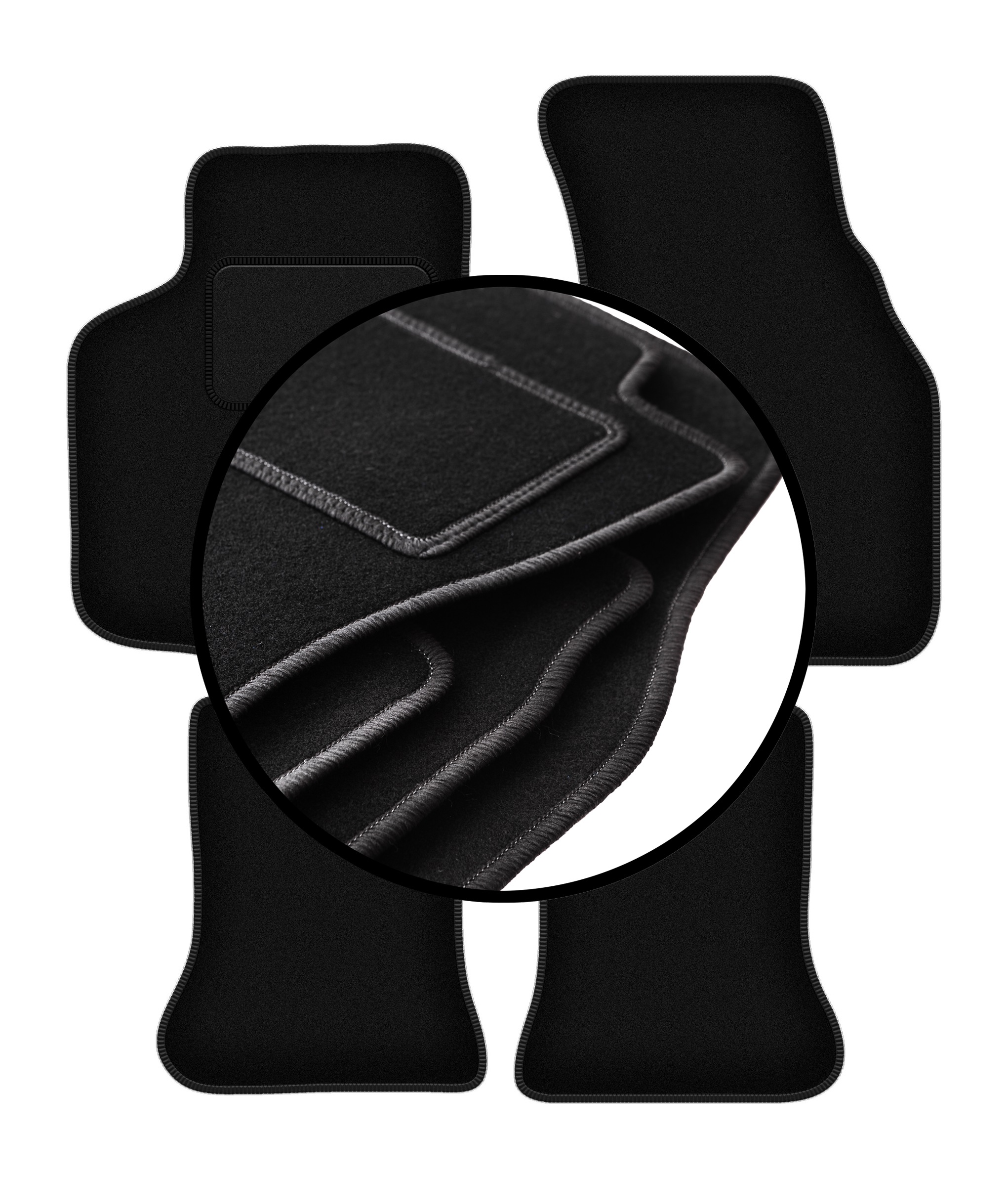 Velurové koberce komplet pro: Volkswagen Golf I kabriolet (1979-1993)