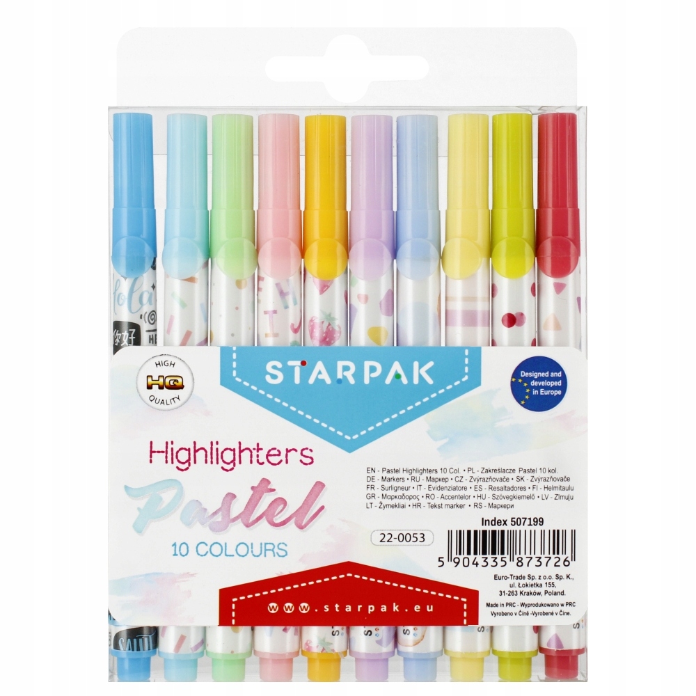 

Starpak Zakreślacze Pastelowe zestaw 10 szt
