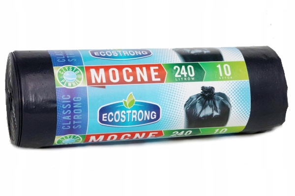 

Worki na śmieci 240L 10 szt czarne Mocne Sipeko