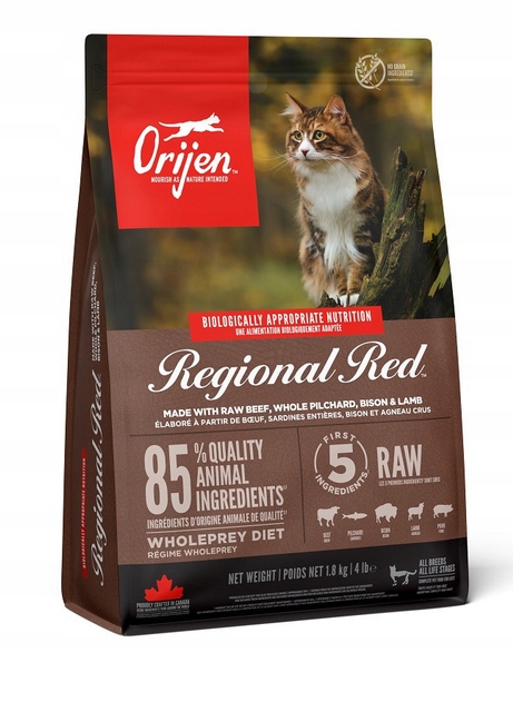 Levně Orijen Cat Regional Red 1,8kg Krmivo pro kočky