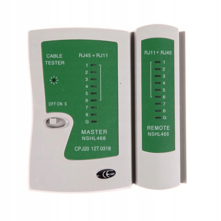 TESTER KABLI SIECIOWYCH + ZACISKARKA + WTYKI RJ45 Kolor niebieski