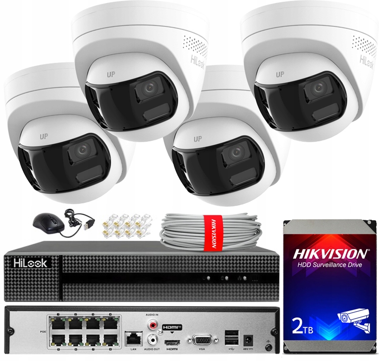 Monitorovací sada Ip 6MPx 2x IPC-T260HAD-LUF/SL Panorama 6MPx HiLook Apka