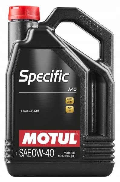 Motorový olej Specific (5L) 0W40 Api Sp Acea A3 B4 Porsche A40 Motul