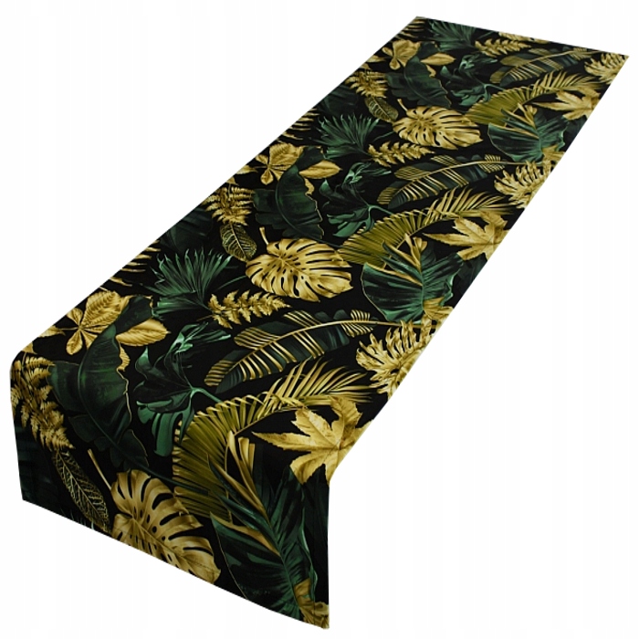 

Bieżnik Welurowy złote liście 40x140 welur velvet