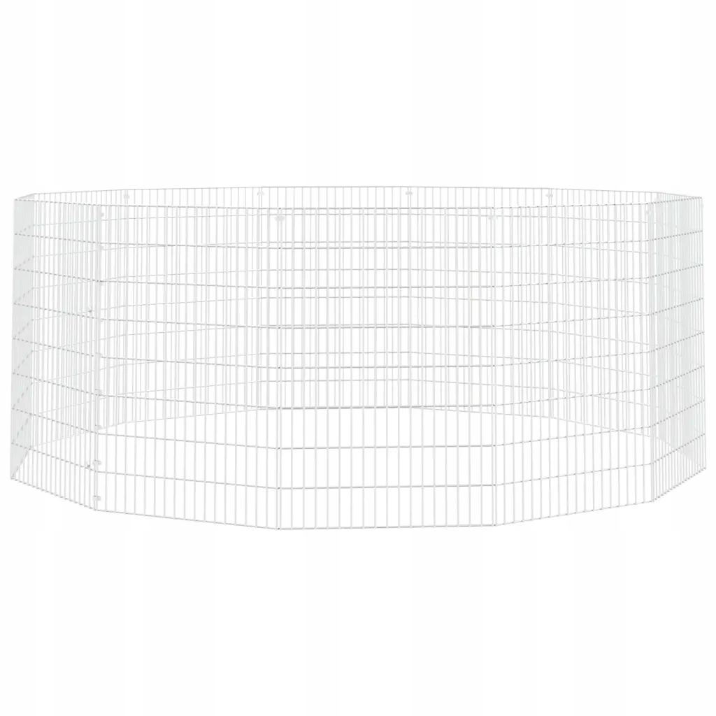 Klec pro králíka galvanizované železo, stříbrná, 54x80 cm, 12 panelů