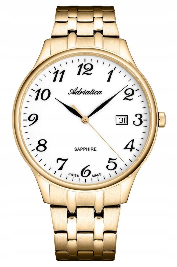 Nové Originální Pánské Hodinky Adriatica A1300.1123Q zlaté