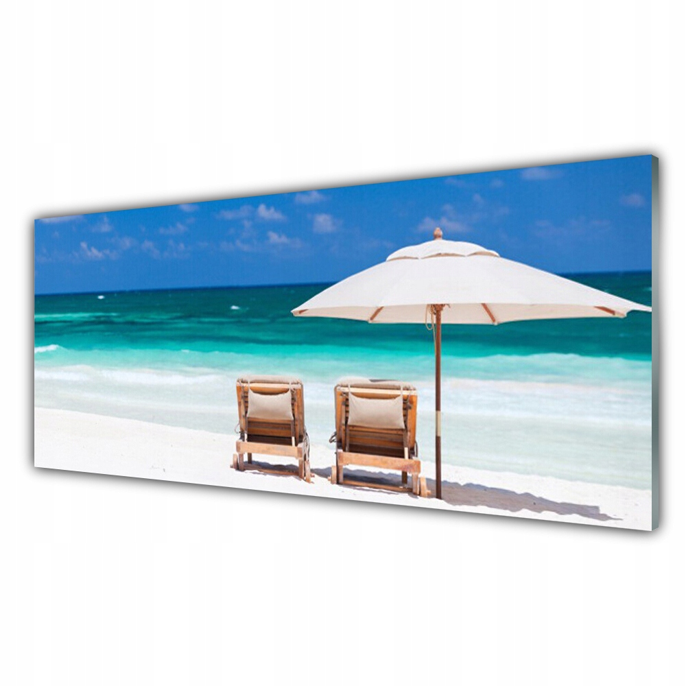 

Fotoobraz na ścianę 125x50 Plaża Parasol Krajobraz