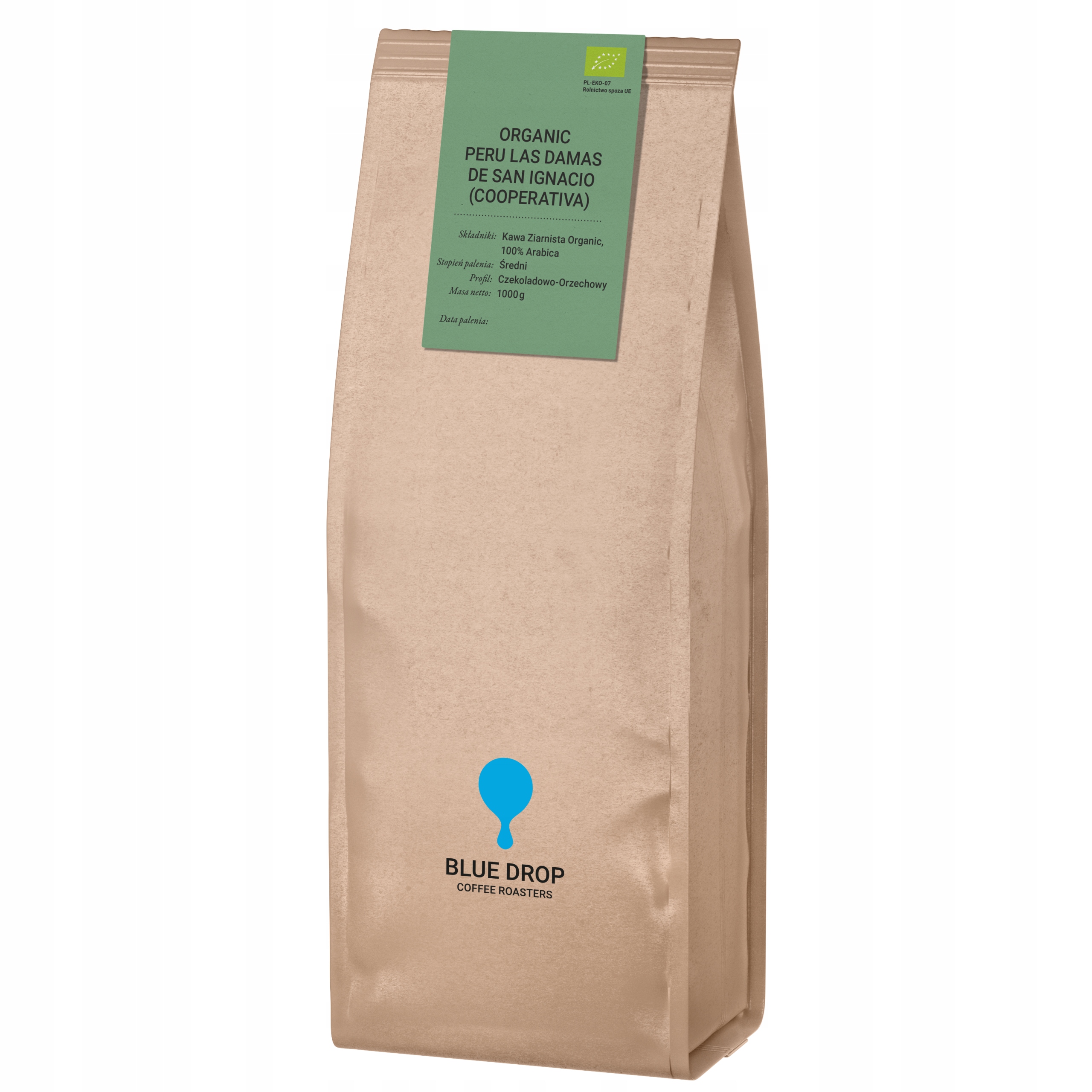 Levně Káva Zrnková organická 1KG Peru Organic Arabica 100% čerstvě pražená 1000 g