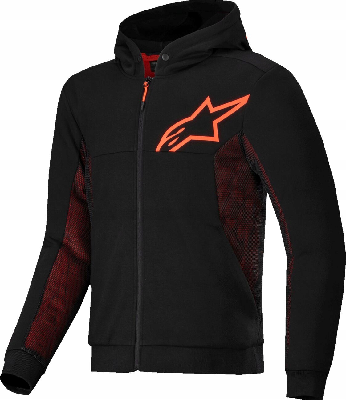 Motocyklová Mikina S Chráničmi Alpinestars Chrome Air Black/red L