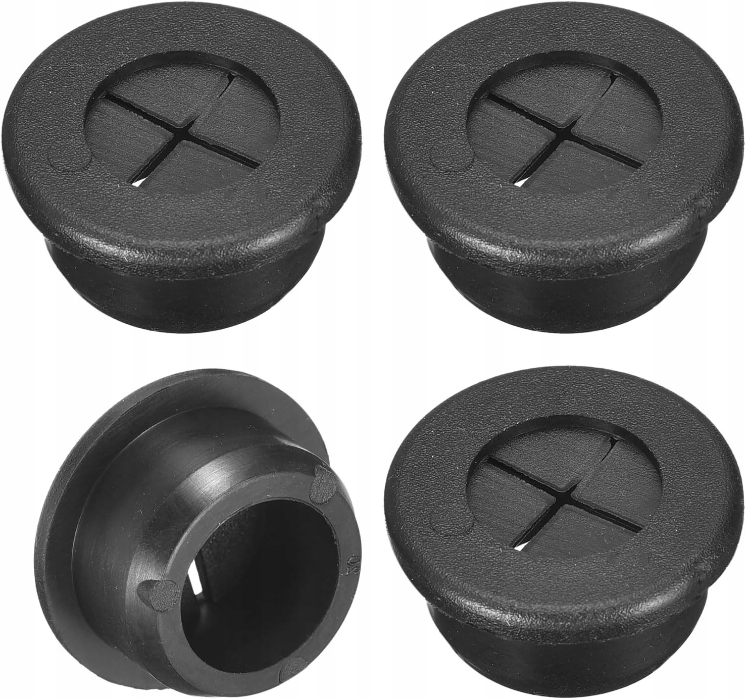 PRZEPUSTKA KABLOWA ELASTYCZNA DO ORGANIZATORA KABLI BIURKA CZARNA