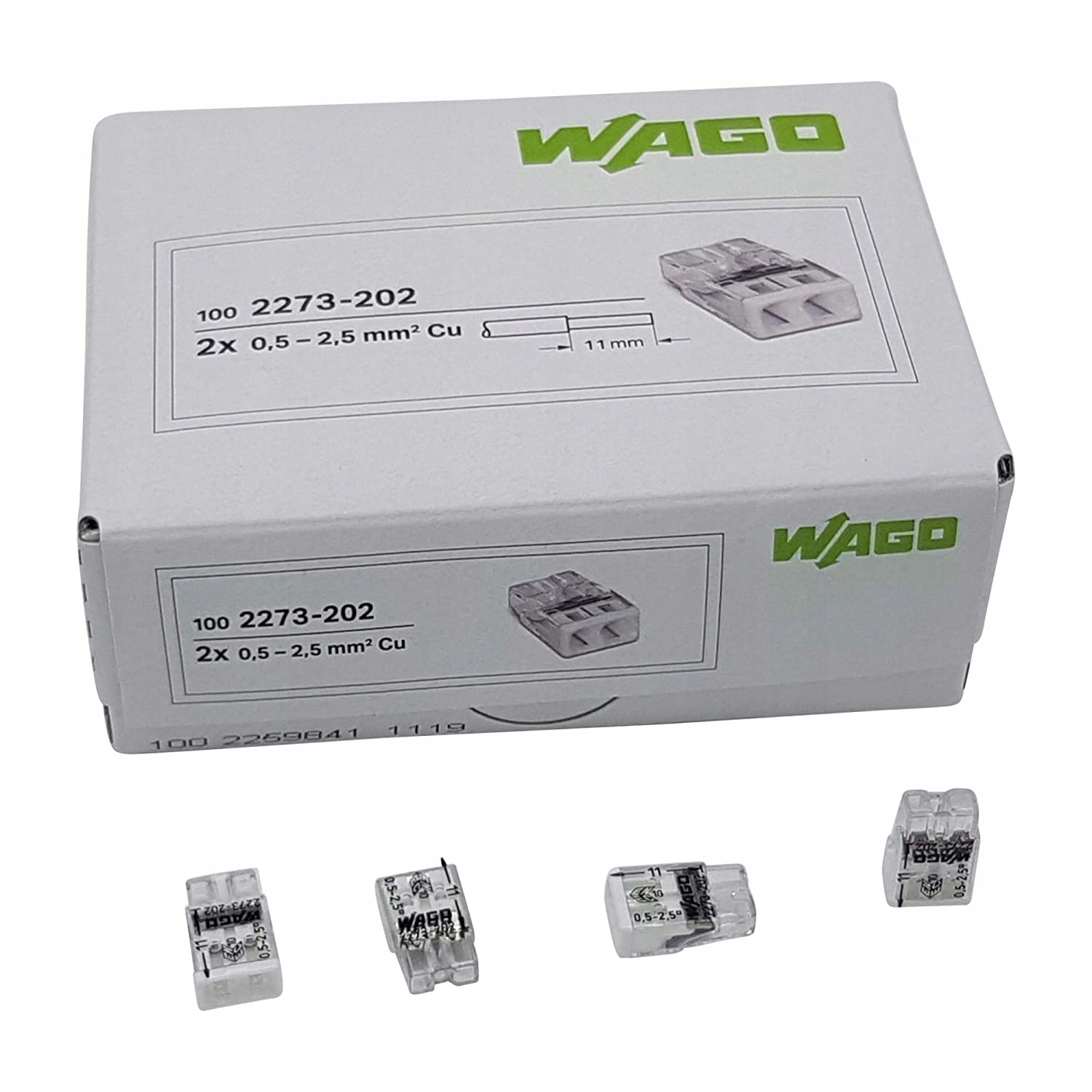 

Szybkozłączka Wago 2273-202 2 x 0,5-2,5 mm² 1szt