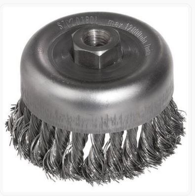 SZCZOTKA DOCZOŁOWA DRUT SPLATANY TECHNICZNY M-14,