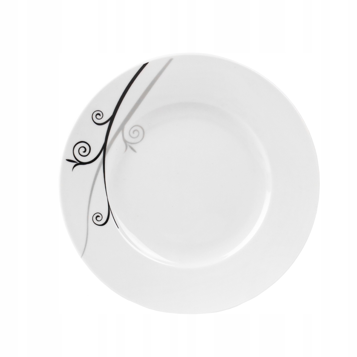 

Talerz Deserowy Porcelanowy Biały Spirala 19CM