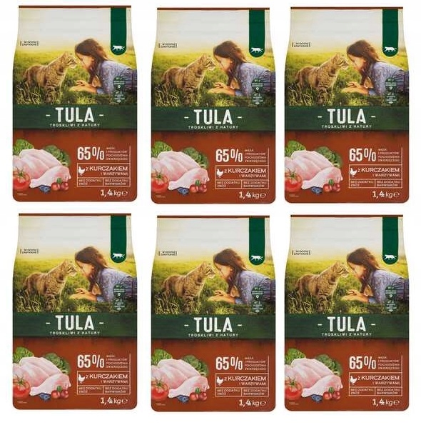 Karma Dla Kota Tula Sucha 6 X 1,4kg Kurczak Warzywa