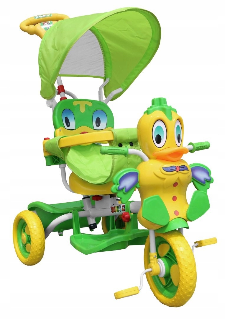 kaczuszka Pierwszy Rowerek dziecięcy miękkie koła Dźwięki regulowany daszek