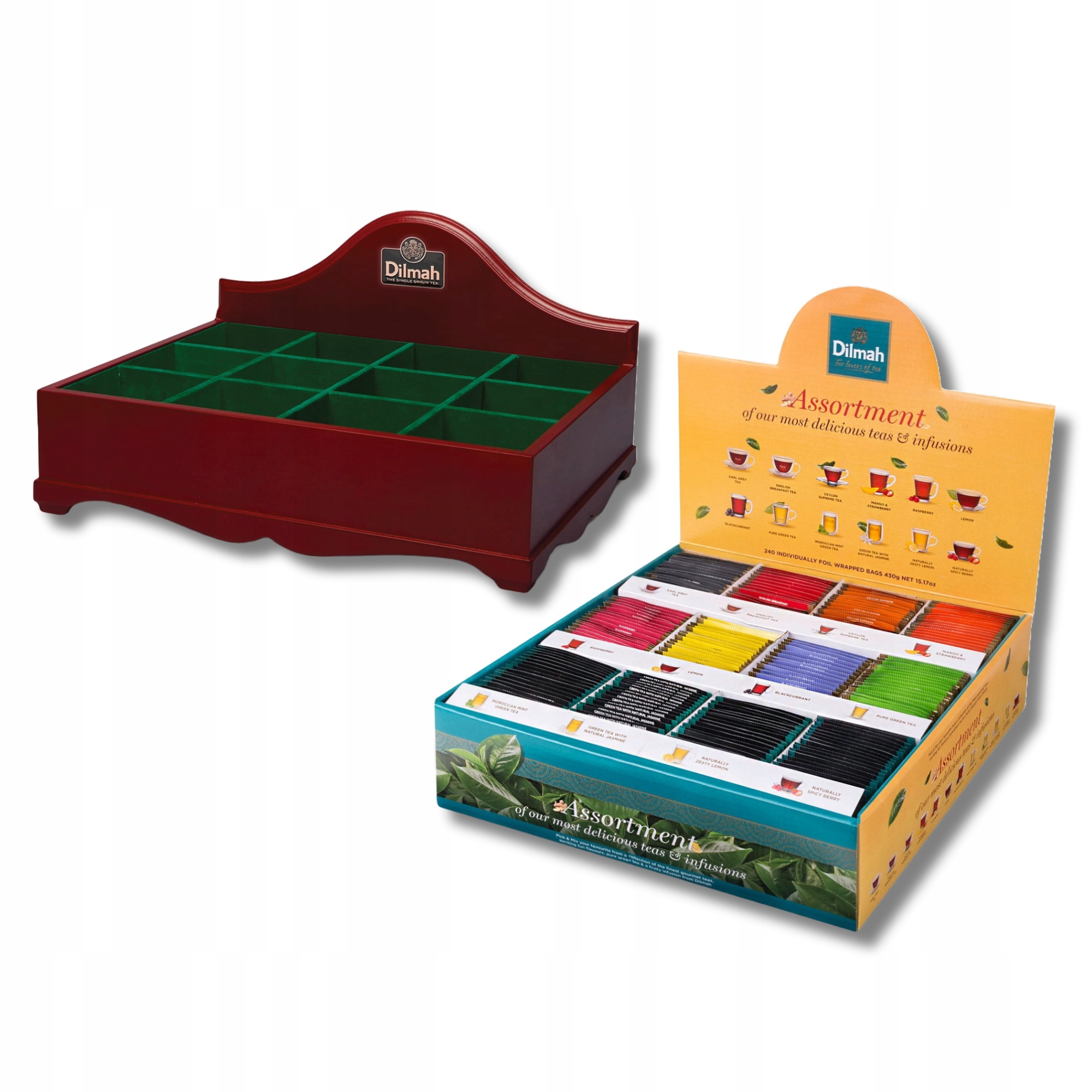 Zestaw Herbat Dilmah Pick & Mix 240 Kopert Prezenter 12 Przegródek