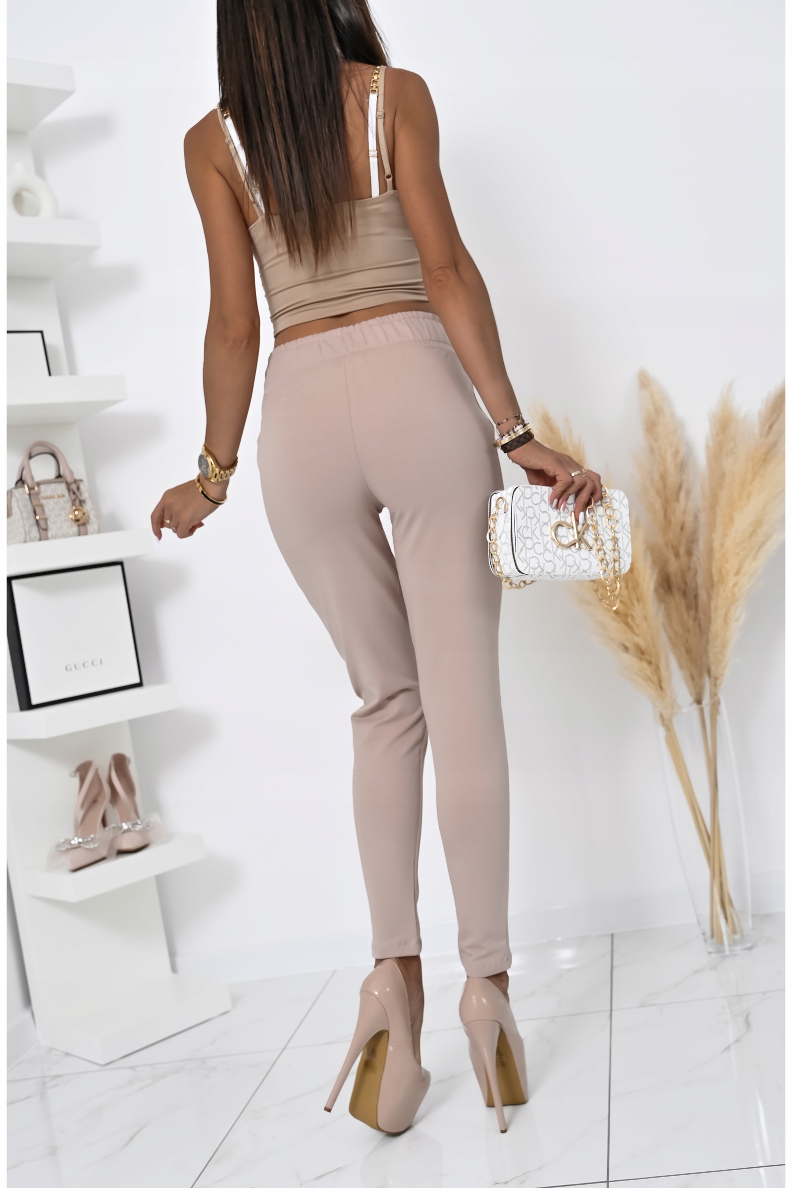 ELEGANCKIE STYLOWE SPODNIE DRESOWE NYLAH! WZ.1 XL Stan (wysokość w pasie) wysoki