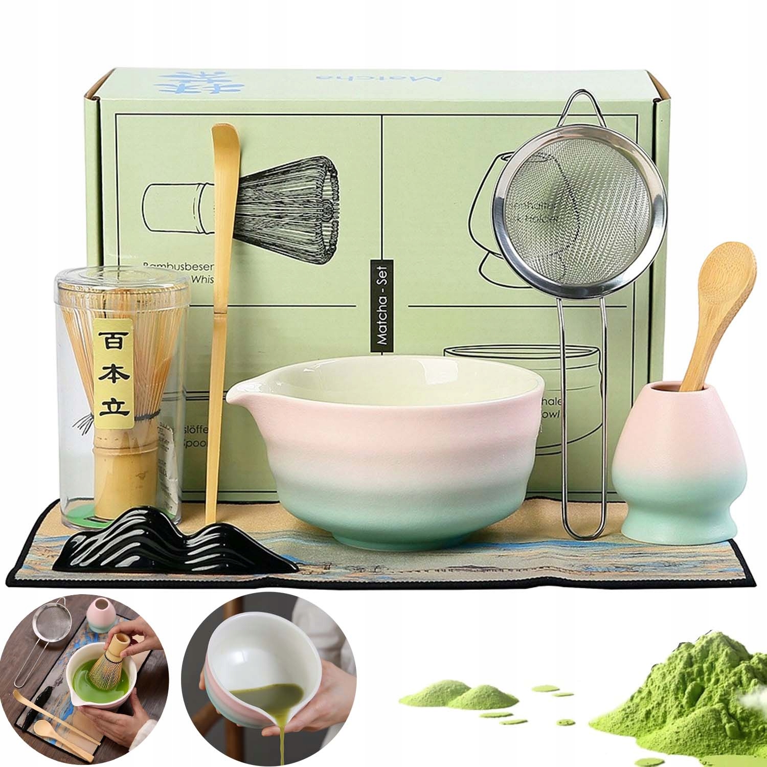 Levně Sada Na Přípravu Čaje Matcha, Sada Metliček Matcha, S Metličkou Na Matchu 8 V 1