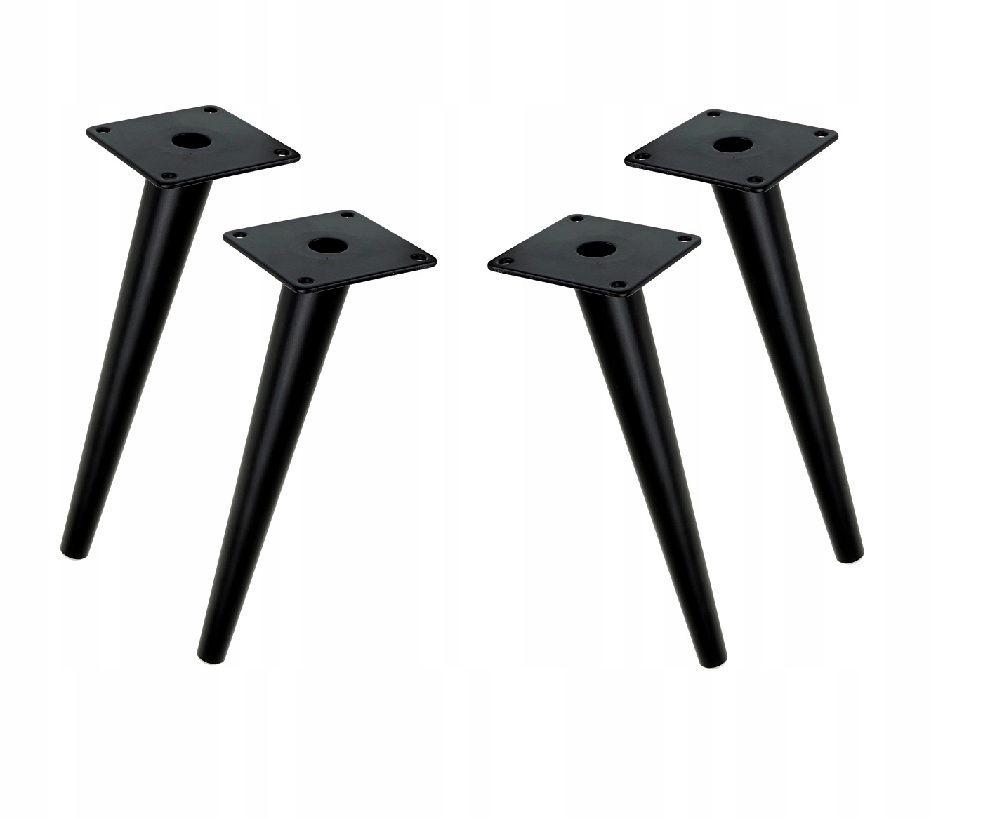 

4 x Noga stalowa stożek skośna 35 cm blacha czarna
