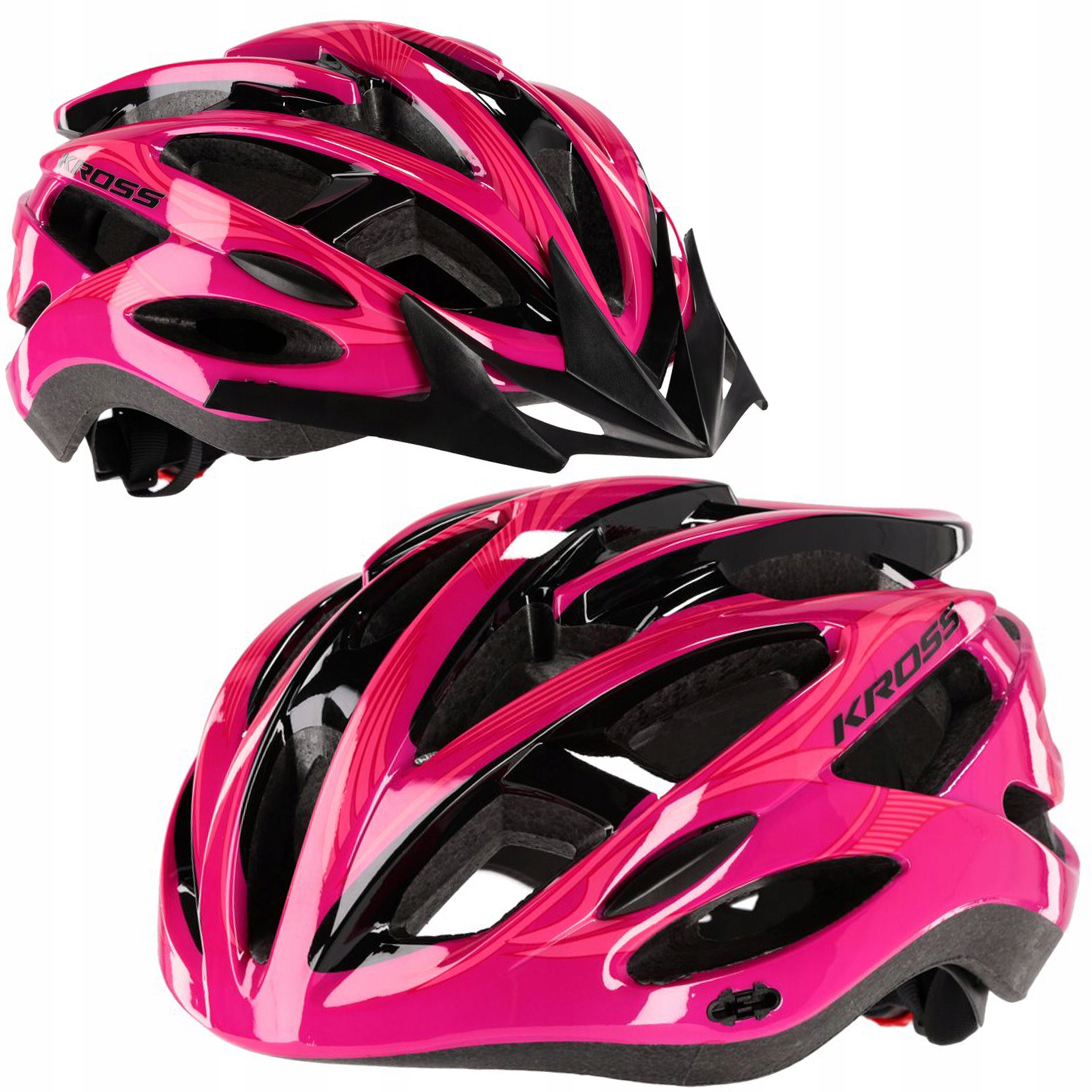 Kask rowerowy Kross Laki Pink Różowy rozmiar L (58-61)