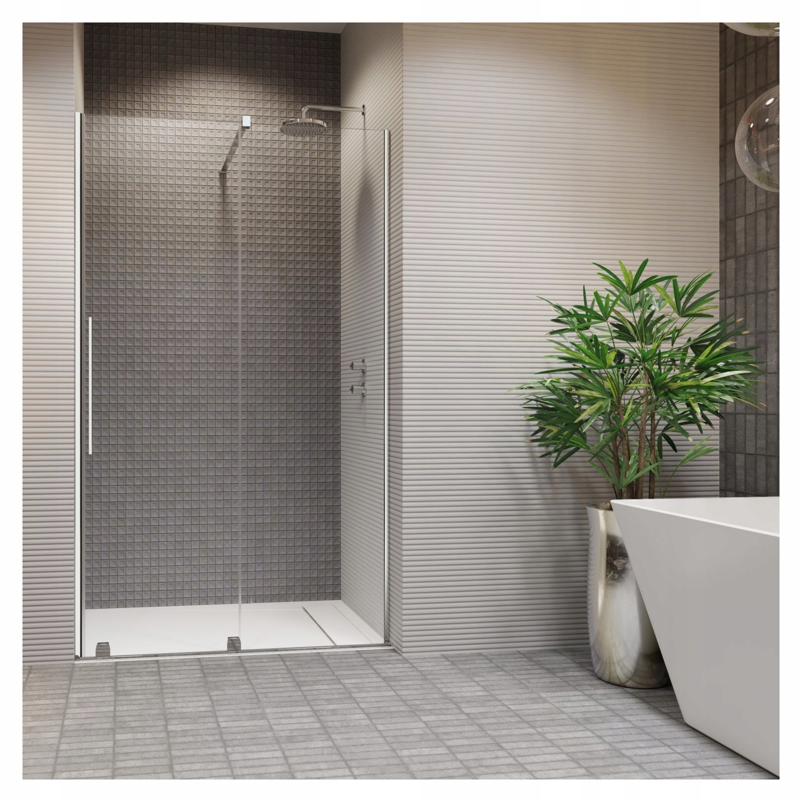 Drzwi prysznicowe szklane Furo DWJ 120 P UltraClea Rodzaj drzwi do wnęki